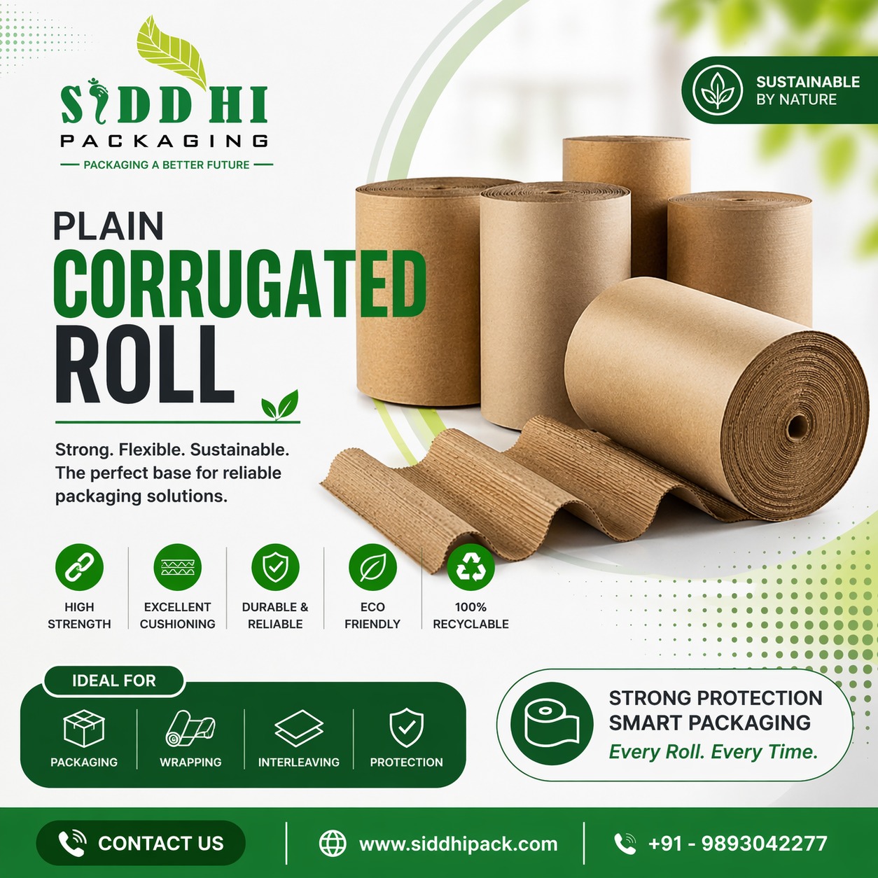 Plain Corrugated Roll Supplier in Indore